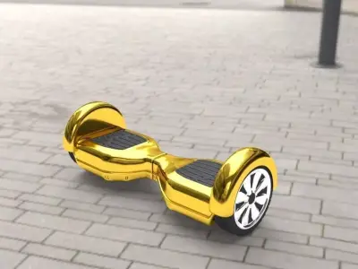 3D Gold Hover Board 3D model