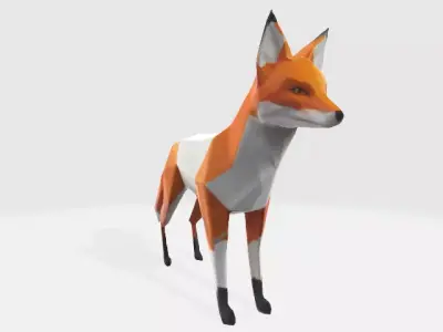 Low-Poly Simple Fox Low-poly 3D model