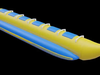 Banana Boat Low-poly 3D model