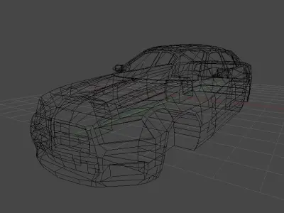 2011 Dodge Charger RT Low Poly Low-poly 3D model