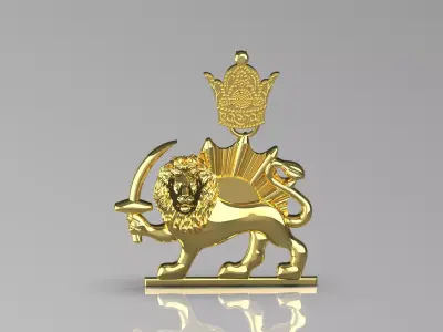 pahlavi gold pendant gp0097 3D print model