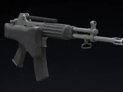 Daewoo Precision Industries K2 Low Poly Low-poly 3D model