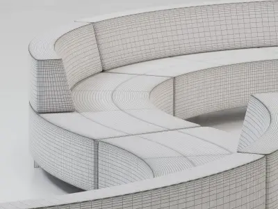 S-Shape Office Sofa - Kontour 3D model