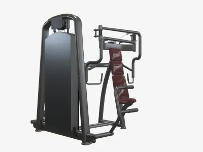 Highly detailed Chest Press Med Gym Machine PBR 3D model