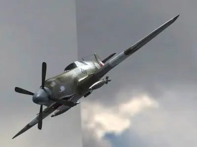 AirCraft second world war Low-poly 3D model