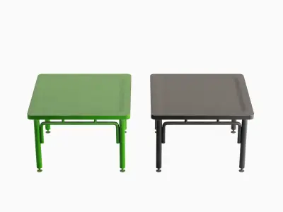 Steel Table Colored 03 Low-poly 3D model