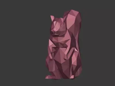 LowPoly Squirrel Figurine Free 3D model