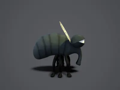 cartoon fly Low-poly 3D model purchase
