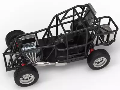 Mod Lite race car Base Scale 1 to 25 3D print model