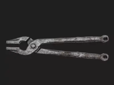 Old Rusty Metal Pliers Free low-poly 3D model