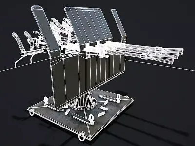 Machine Gun Turret Free low-poly 3D model