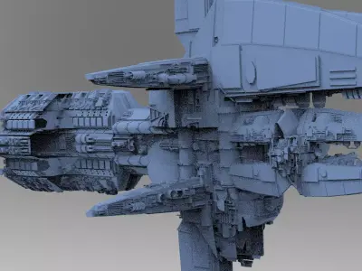 Wraith Interceptor architecture Mothership 3D model