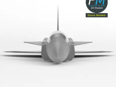 Stylized Interceptor Jet base mesh 3D model