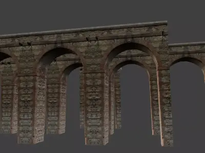 Aqueduct 3D scan Italy optimized modular 3D model