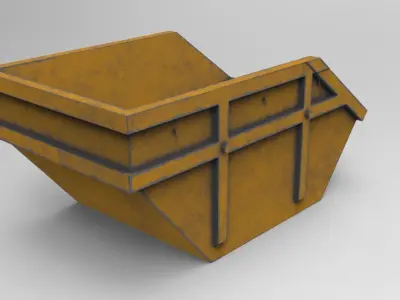 Dumpster LowPoly Simple Low-poly 3D model