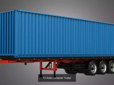 Big Collection of 3d Trailers for Trucks 3D Model Pack