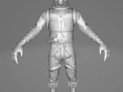 STAR WARS Bossk - Low Poly Game - Battlefield FBX MODEL Low-poly 3D model