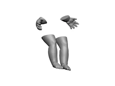 legs arms man doll 3D print model purchase