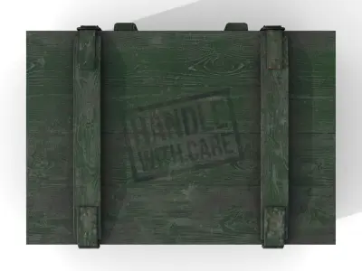 Military Case Low-poly 3D model purchase