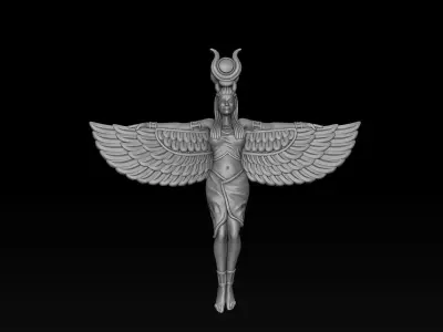Isis Egyptian Goddess Pendant v6 3D print model