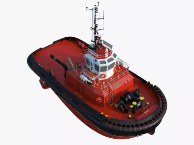 Tugboat - Hi-Quality and Realistic 3D Model 3D model