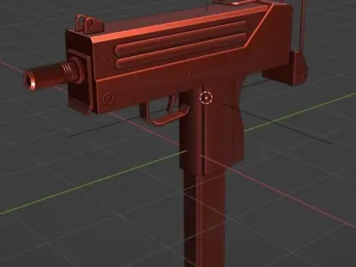 MAC-10 SMG Low-poly 3D model Low-poly 3D model