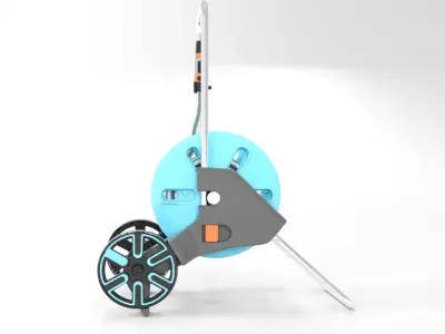  GARDENA 18513-20 Hose Reel Trolley CleverRoll M Set Low-poly 3D model