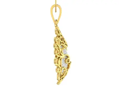 small detail work earring pendent set 3D print model