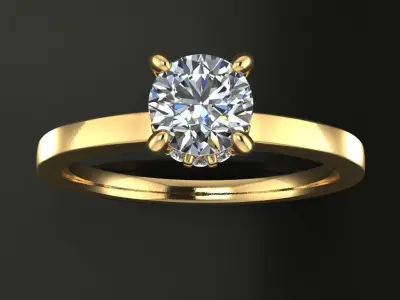 Solitaire Infinity Diamond Bow Open Shank Engagement Ring 3D print model