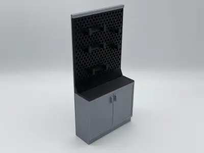 Armory - Rack and Cabinet 04 Half Cabinet 3D print model