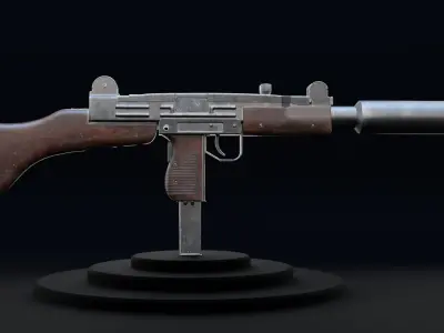 UZI - Game Ready Low-poly 3D model