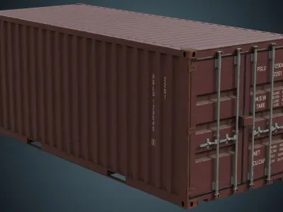 Cargo Container 4B Low-poly 3D model