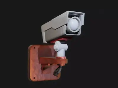 PBR Surveillance Security Camera - Game Ready Industrial CCTV 4K Low-poly 3D model