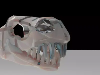 T-REX skeletal  Low-poly 3D model