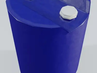 Plastic Tight Head Drum  01 120L Low-poly 3D model