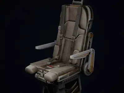  ship chair Low-poly 3D model