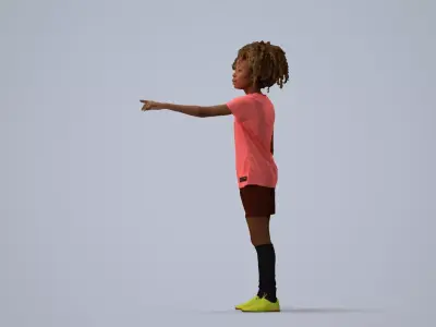 00498Harper003 - Adult Black woman exercising in fitness 3D model