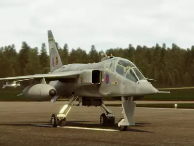 Sepecat Jaguar T2 Free low-poly 3D model