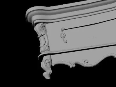 bed headboard and footboard 3D model