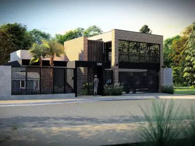 L01QR - Industrial House - Skp 13 e Lumion 10 3D model