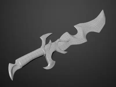 Stylized Sword Low-poly 3D model 5