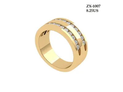 Solitaire Engagement Ring 3D print model 89