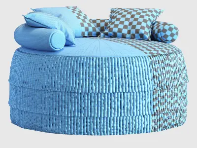 21st Century Beth Armchairl Cotton Velvet 3D model