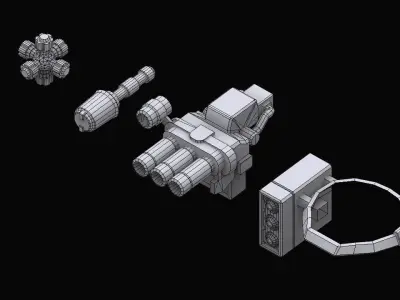 Gundam Zeon Rockets and Bombs 3D model