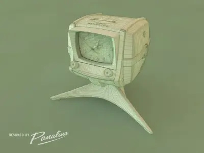 Vintage clock PanaLine50 - c4d fbx 3ds - 3d model 3D model
