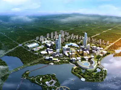 3Dmax fashion city commercial square building 209 3D model