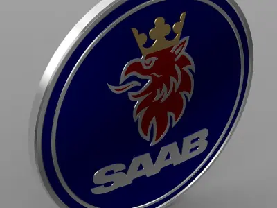 saab logo 3D model