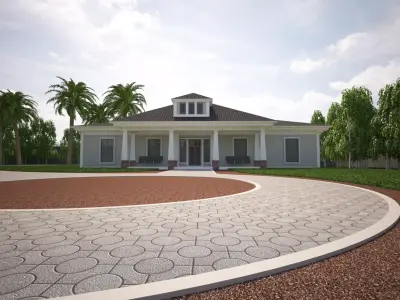 Mediterranean villa Free 3D model