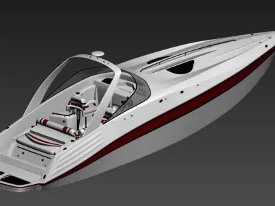 Watercraft Open Yacht 3D Model 3D model