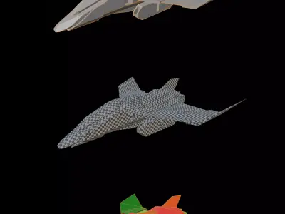 Spaceship Aircraft  Low-poly 3D model